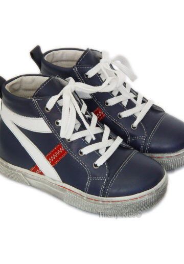 Leofex Ghete piele Bleumarin