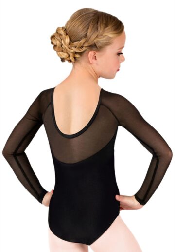 Body gimnastica & dans Negru Spandex 1606