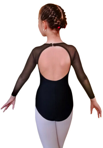 Body gimnastica & dans Negru Spandex 1609