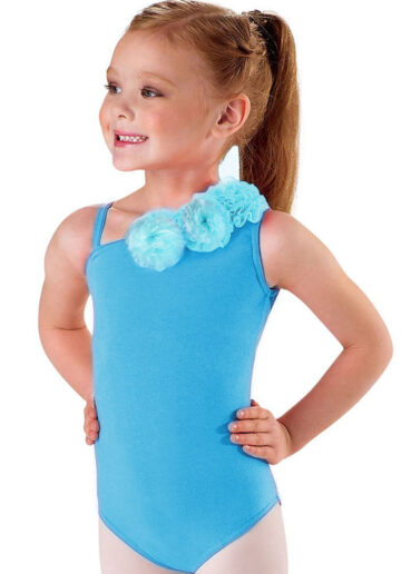 Body gimnastica & dans cu flori Turcoaz
