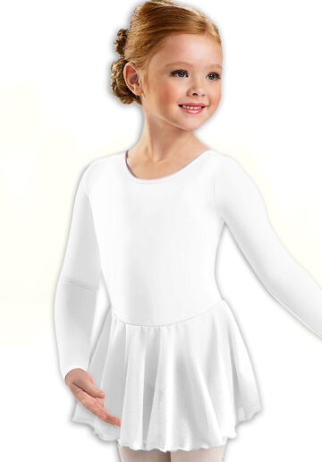 Body cu fusta tull gimnastica & dans clasic Alb 1701