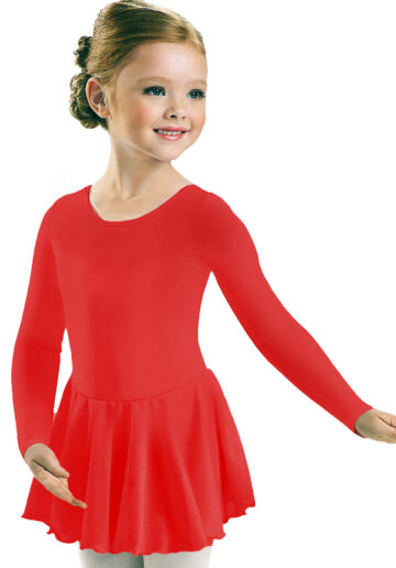 Body cu fusta tull gimnastica & dans clasic Rosu 1701
