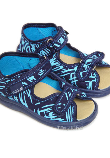 Viggami® Sandale Karo DK Bleumarin