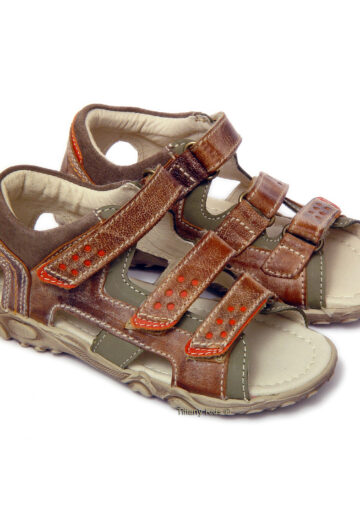 Hokide® Sandale piele Maro mix