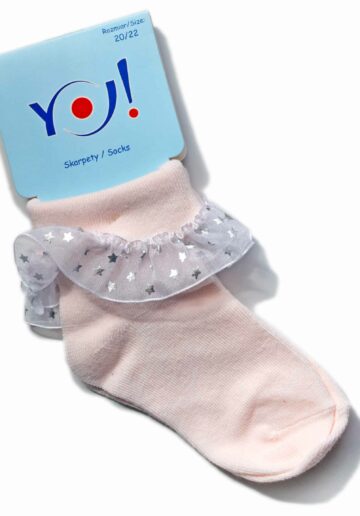 Yo Club® Sosete roz dantela 27801
