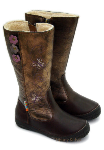 D.D.Step® Cizme piele imblanite  Bronz