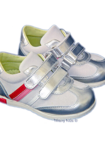 Avus® Pantofi sport piele Alb Argintiu