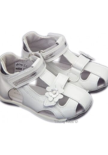 PJ® Sandale piele Alb