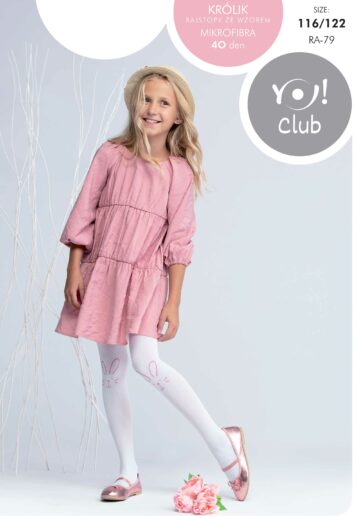 Dres cu chilot 40 den Alb 257079