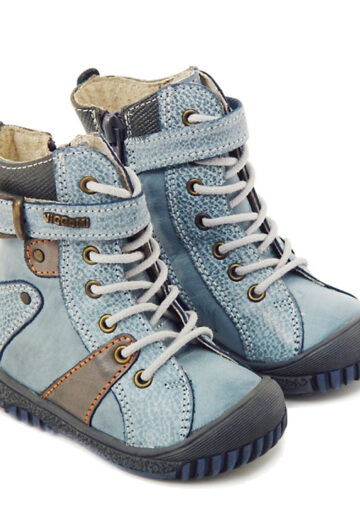 Viggami® Ghete piele imblanite  Bleu