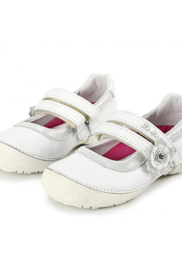 D.D.Step® Balerini piele Alb Argintiu