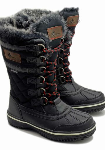 Wojtylko® Cizme eco negre imblanite 502046