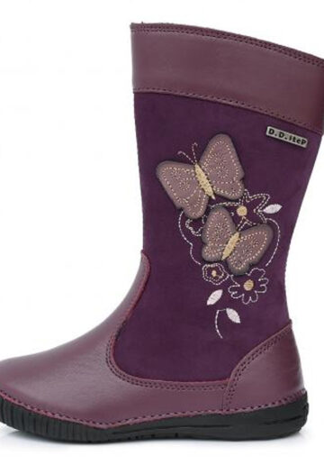 D.D.Step® Cizme piele imblanite Violet 303663