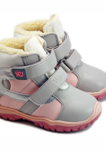 Wojtylko® Ghete piele eco imblanite gri 200481