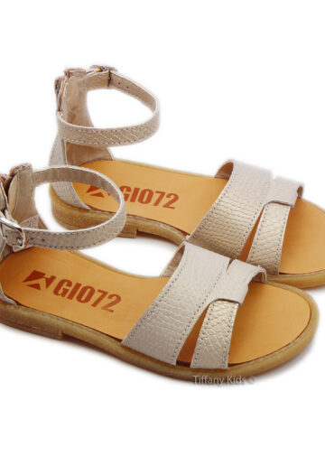 Sandale piele eco Gio 72 Bej Auriu
