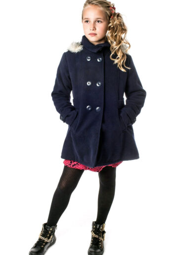 Exclusive® Palton vatuit Angela bleumarin 70493